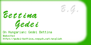 bettina gedei business card